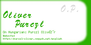 oliver purczl business card